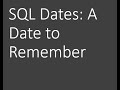 Everything on SQL dates including data types, functions, formats and converting integers or strings