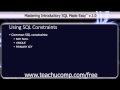 SQL Training - Structured Query Language Tutorial - SQL Constraints Lesson