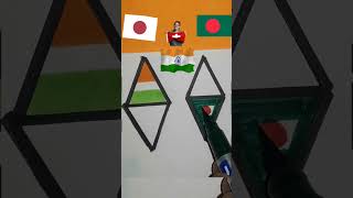 japan ind bd Switzerland flags drawing//#shortsaday