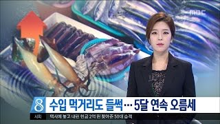 [대전MBC뉴스]수입 먹거리도 들썩...5달 연속 오름세