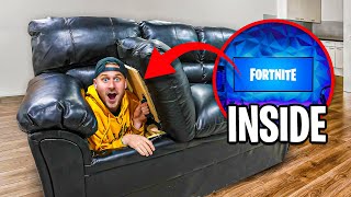 Secret Hidden Gaming Room Inside a Couch!