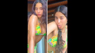 Jhanvi Kapoor looking hot in her bikini pics | Actress shared pics from her vacation at Maldives