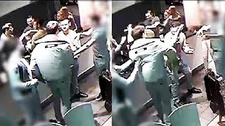 'Brutal' CCTV shows man's throat slashed at pub before international manhunt