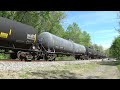 cn emd sd75i locomotives lead csx trains