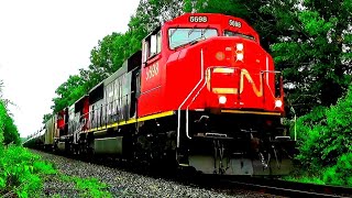 CN EMD SD75I Locomotives Lead CSX Trains