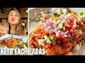 CHEESY KETO CHICKEN ENCHILADAS! How To Make Easy Keto Chicken Enchilada Casserole! Only 5 Carbs