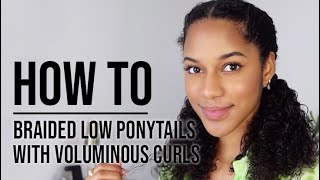 French Braided Ponytails With Curly Hair | How To | OUAI