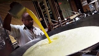 Indian Street Food | HUGE Badam Milk Making | Famous Badam milk guy @ Bangalore | Food Biography