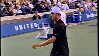 Roddick anger during Hewitt 2001 US Open QF