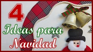 4 MANUALIDADES NAVIDEÑAS PARA VENDER O REGALAR // Adornos navideños // crafts for christmas