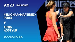 Melichar-Martinez/Perez v Ruse/Kostyuk Highlights | Australian Open 2023 Second Round