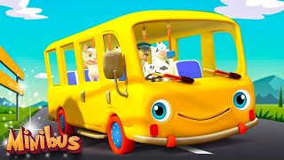 Wheels On The Bus Song | Minibus Nursery Rhymes \u0026 Kids Songs