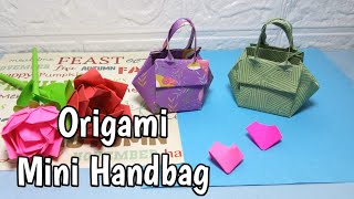 ORIGAMI HANDBAG PAPER || MINI HANDBAG PAPER