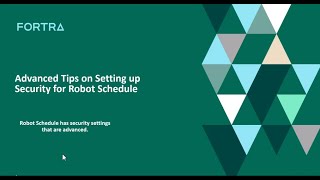 Robot Schedule | Advanced Security Tips for Robot Schedule