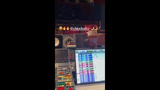 Chloe Bailey in the studio with Yung Bleu and Wale
