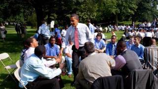 The President Hosts a Young Mens BBQ to Celebrate Fatherhood