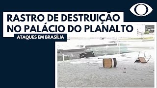 Band mostra destruição do Planalto após ataques em Brasília