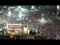 tahrir celebrates as the army takes control