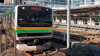 湘南新宿ラインE231系コツK-30編成普通逗子駅行き大崎駅到着