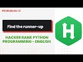 Find the runner-up score #13 | Hackerrank | Python Programming | English