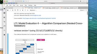 11.6 Nested CV for Algorithm Selection Code Example (L11 Model Eval. Part 4)