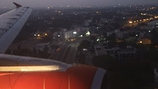 Early morning landing in Chennai on an Air India A321.