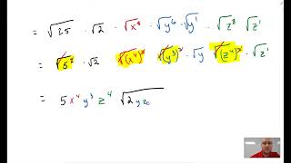 Accelerated Math 3 | 6-6 Simplify Radical Expressions with V