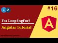 Angular For Loop | ngFor Directives | How to use for loop to print array data | Learning Points