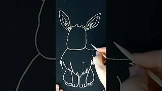 ✨️Eevee scratch art🤎 #pokemon #scratchart #pikachu