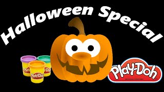 Halloween Play Doh Pumpkin + Witch Toys & Colouring in Spooky Elmo