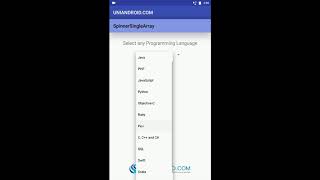 Android | Spinner using Single array