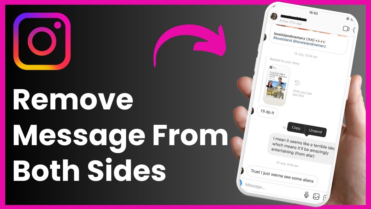 How To Delete Instagram Messages From Both Sides ! - YouTube