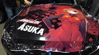 ITASHA Asuka Hood Wrap installed onto RX8!