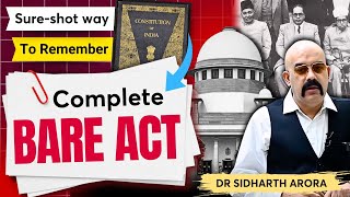 Complete BARE ACT: Tips \u0026 Tricks! Indian Constitution for UPSC Prelims | Dr. Sidharth Arora Polity