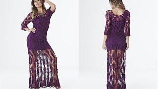 TUTORIAL PALA EM CROCHÊ DO VESTIDO ROXO DA CÍRCULO