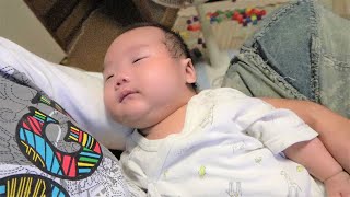 ミルクを飲んでお腹いっぱい【Day 76】低出生体重児の成長記録 low birth weight infant