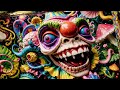 ai manifest psytrance dmt clown mushroom dimension 2025 visuals clown psychedelic beat