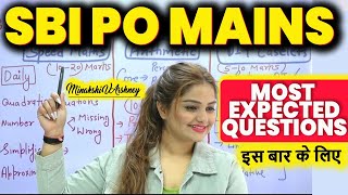 SBI PO Mains Most Expected Questions for 2023-24 | Last time Revision by Minakshi Varshney