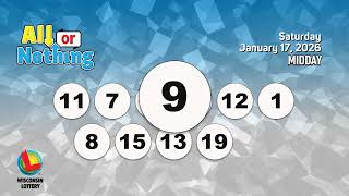 Wisconsin Lottery Midday Draw 01/17/2026