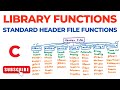 Standard Library Functions – Header Files (stdio.h, stdlib.h, conio.h, ctype.h, math.h, string.h)