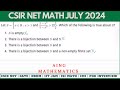 CSIR NET MATHEMATICS JULY 2024 ID-704022 Solution | Real Analysis