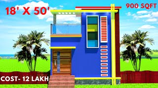 18x50 House Plan || 18 x 50 Ghar ka Naksha with parking || 18*50 House design