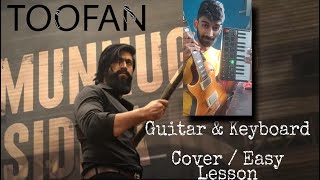 KGF 2 - TOOFAN - Guitar & Keyboard  Easy Tutorial -Telugu /Kannada/Tamil/Hindi/Malayalam #kgf