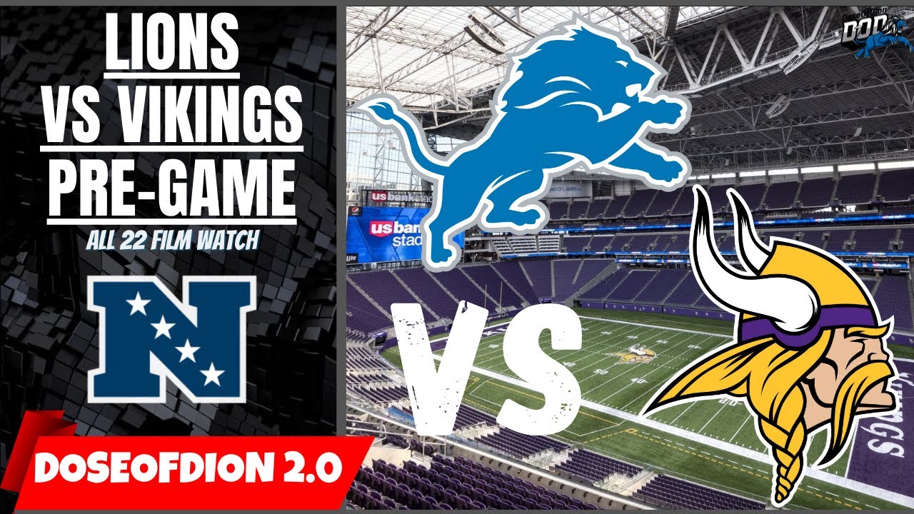 Lions Vs Vikings Pre-Game Show LIVE: Inactives/Film/Stats - YouTube