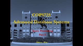 Query Processing Part 3