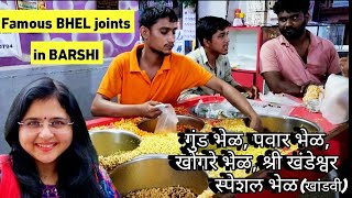 These bhel joints are popular in our small hometown | Barshi series VLOG 05 : Favourite bhel joints😋