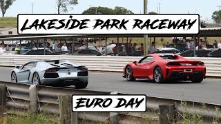 Lakeside Park Raceway Euro Day | Exotic Supercars and Loud Euro Cars!