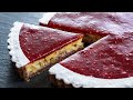 Raspberry and Walnuts Tart Cake