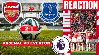 Arsenal vs Everton 2-1 Live Stream Premier League EPL Football Match Score 2024 Highlights Gunners