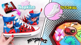 DIY / Tutorial: Miraculous Ladybug Custom Shoes (Without drawing Very easy) Craft #WithMe #StayHome